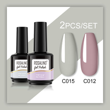 ROSALIND Gel Nail Polish 2Pcs/Set For Manicure Nails Art UV Gel Need Base Top Coat Vernis Semi permanent Nail Polish 15ML
